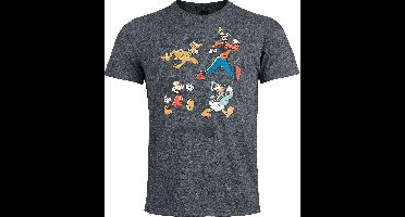 Mickey Mouse Mickey And Friends Running Heren T-shirt - donkergrijs - XXL