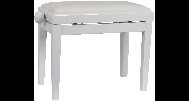 Innox PB 40W pianobank gloss wit, wit leer