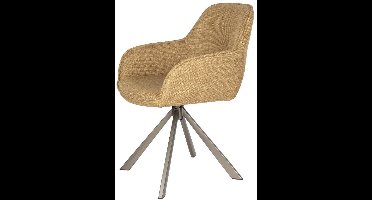 Puur - Cindy draaistoel brons - okergeel