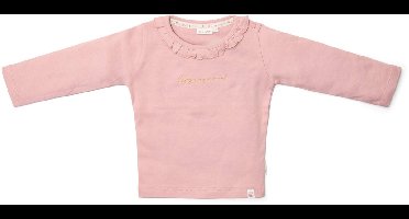 Little Dutch – Shirt lange mouw met ruches – roze – glitterborduursel – maat 98 – Fairy Garden