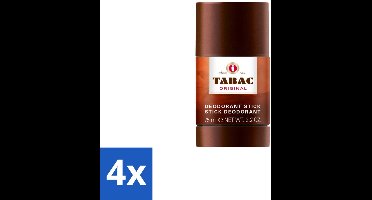 4 x Tabac Original Deodorant Stick 75 ml - Deodorant Stick - Mannelijke Geur - Zweetbescherming - Frisheid - Langdurige Bescherming