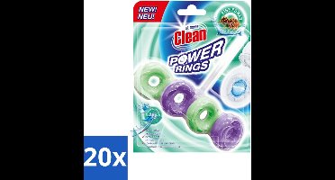 20 x At Home - Clean - Toiletblok - Power Rings - Pine Power - Extra Sterk - 1 Blok - Toiletblok - Toilet Reinigen - Frisse Geur - Dennengeur - Toilet Hygiëne