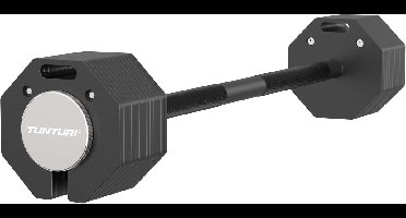 Tunturi Rapid Verstelbare Barbell – 59 kg barbell – Verstelbaar van 11 tot 59 kg – 13 gewichten in één – Halterset voor thuisfitness