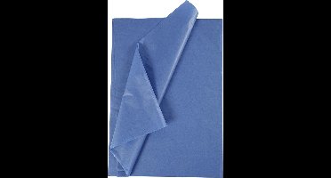 Tissuepapier - Zijdepapier - Crepepapier - Vloeipapier - Blauw - Verpakken - Decoreren - Knutselen - 50x70 cm - 14 gram - 25 vellen