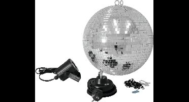 EUROLITE Discobal set  met motor en led spot - Spiegelbol - Discobol 30cm