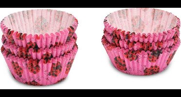 Patisse Cupcakevormpen Lieveheersbeest 5 Cm Papier Roze 200 Stuks
