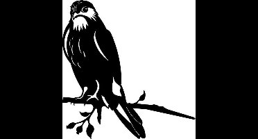 Art Bizniz tuindecoratie Geluksvogel Havik roest metaal - 255mm breed - 2mm dik