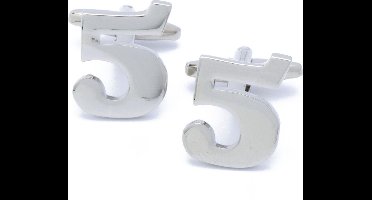 Manchetknopen - Cijfer Nummer 5 Vijf