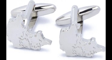 Manchetknopen - Denemarken Kaart Outline