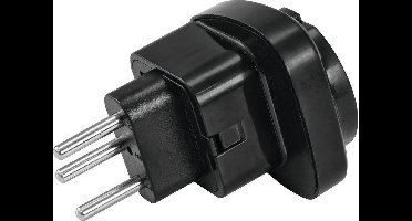 OMNITRONIC reisstekker - wereld stekker -  EU - zwitserland, Liechtenstein, malediven Plug 10A bk