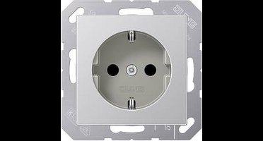 Jung A1520KIAL Wandcontactdoos Inzetstuk 1-voudig Aluminium 1 stuk(s)