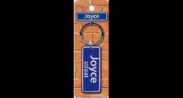 Paper Dreams Sleutelhanger Straatnaam Joyce 9 Cm Staal Blauw
