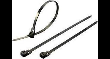 TRU COMPONENTS 1592875 TC-HVR150SBK203 Kabelbinder 150 mm 4.50 mm Zwart Hersluitbaar 100 stuk(s)