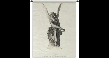 Wandkleed Mythische Illustraties - Vintage gravure van een engel Wandkleed katoen 90x120 cm - Wandtapijt met foto