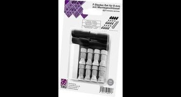 TRU COMPONENTS TC-6936304 F-stekker Met anti-kniktule Aansluitingen: F-stekker Kabeldiameter: 8 mm 1 set(s)