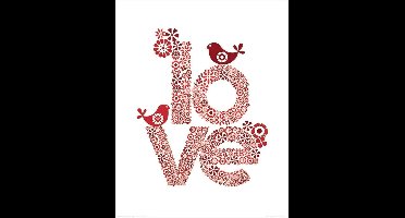 Kunstdruk Valentina Ramos - Red Love 40x50cm