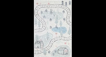 Vloerkleed Kids Premium Nordic Design 9 - ABC - Vloerkleden - Blauw; Groen - Polypropyleen