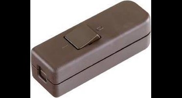 interBär 8006-009.01 Snoerschakelaar Bruin 1x uit/aan 6 A 1 stuk(s)
