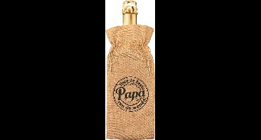 Cadeauverpakking - fles - Beste Papa - Jute - 42 cm - Paper Dreams