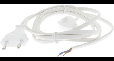 aansluitsnoer 2x0.75mm Euro schakelaar 1,8m