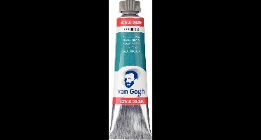 Van Gogh Acrylverf Blauw - Acrylpaint - 522 Turkooisblauw - Acrylic Verf Paint - Acrylaatverf - Blauwe Hobbyverf - Watergedragen Verf - Sneldrogende Pigmentrijke Verf - 40ml
