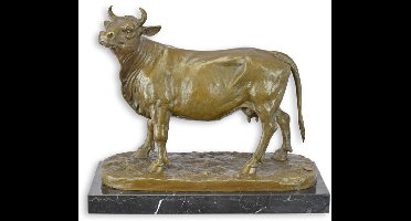 Bronzen beeld - Koe - sculptuur - 29,5 cm hoog