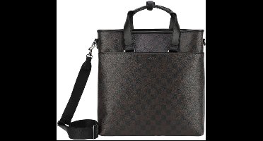 JOOP! laptoptas schoudertas met laptopvak Cortina Piazza Morris Tote Bag Seal Brown donkerbruin