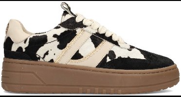 PS Poelman ANEMONE Dames Sneakers - Beige met dierenprint