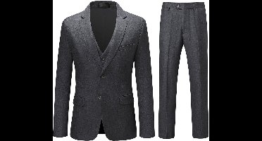 Allthemen Heren Zakelijk Driedelig Pak - Dubbele Knopen - XL