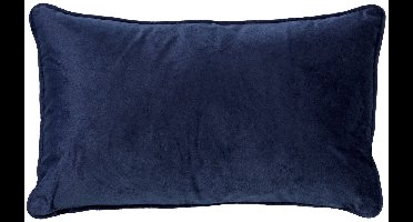 Dutch Decor FINN - Kussenhoes 30x50 cm - velvet - lendekussen - Insignia Blue - donkerblauw - met rits - zonder binnenkussen