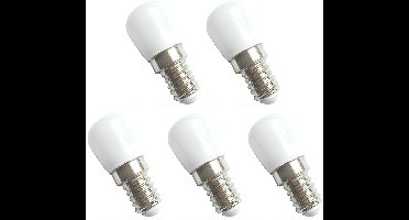 Spectrum LED Miniatuur Lamp E14 1.5W - 230V - 140 Lumen - 3000K Warm wit - Gezellig licht - Energiezuinig - 5 stuks