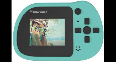 Kidywolf Kidycam Fototoestel Cyaan - Camera voor kinderen 3 tot 12 jaar