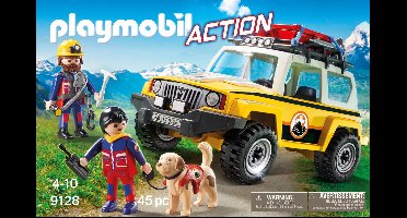PLAYMOBIL Reddingswerkers met terreinwagen  - 9128