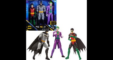 DC Comics Batman - Batman en Robin vs The Joker - Speelfigurenset - 30cm