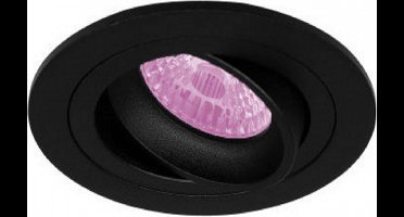 Inbouwspot Abram met Philips HUE White and Color - inbouwspot - Zwart - rond - Voor binnen / woonkamer / keuken / slaapkamer - IP20 - GU10 - Buitendiameter: 92MM - boorgat: 80-86MM - min. Inbouwdiepte: 70MM