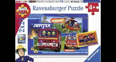Ravensburger puzzel Waterloop met Brandweerman Sam - 2x24 stukjes - kinderpuzzel