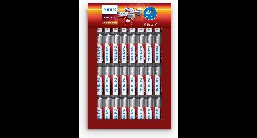 Philips Power Alkaline - AAA Batterijen - 40 stuks