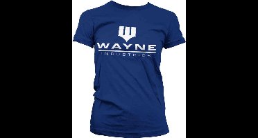 DC Comics Batman Dames Tshirt -XL- Wayne Industries Logo Blauw