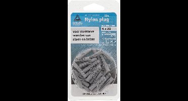 Deltafix nylon plug grijs 10 x 50 mm 10 st.