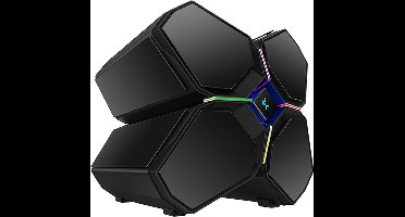 DeepCool QuadStellar Infinity PC Case, 6x Tempered Glass Panels, Dedicated Ventilation Panels, RGB Front Panel, 1xUSB Type-C/1xAudio