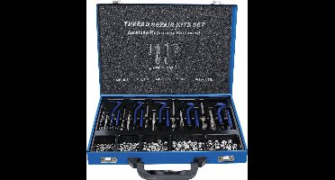 BGS Schroefdraad reparatieset - metalen koffer - Blauw - Helicoil - M5 - M6 - M8 - M10 - M12 - Inclusief tappen, boren, montage-apparaten en veren - BGS1950