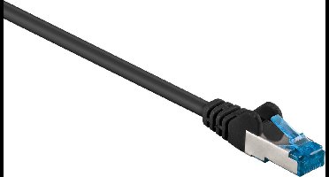 Goobay - S/FTP netwerkkabel CAT6a - Zwart - 0.5 meter