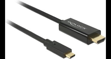 Premium USB-C naar HDMI kabel met DP Alt Mode (4K 60 Hz) / zwart - 3 meter