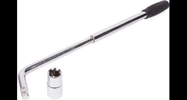 Benson Telescopische wielmoersleutel - uitschuifbare hefboom - chroom-vanadium - 17 en 19 mm