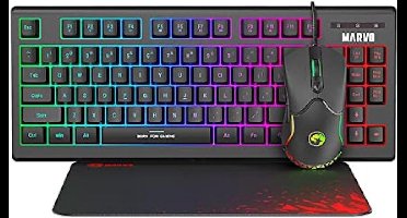 Gaming Toetsenbord, Muis en Muismat Combo - Compleet Wired Set