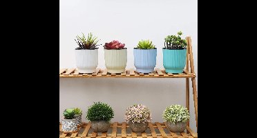 Stunq® Zelfwaterende plantenpot met lont, plastic, klein, set van 6.