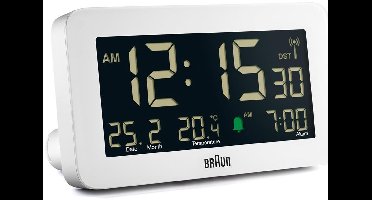 Braun BC10W-DCF - Wekker - Digitaal - Radiogestuurde tijdsaanduiding - Wit
