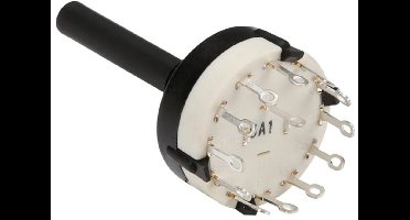 Velleman 8404-1 elektrische schakelaar Draaischakelaar Zwart, Wit