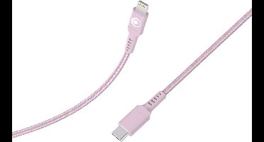 Bigben Connected, USB-C / Lightning 3A Power Delivery 60W 1,2 m Oplaad- en overdrachtkabel, Roze