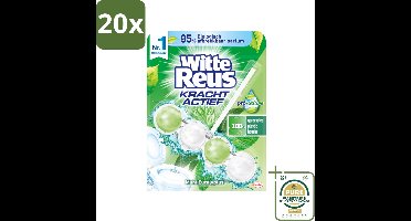 20 x Witte Reus - Toiletblok Kracht Actief Pro Nature - Munt & Eucalyptus - 1 Toiletblok - Grootverpakking - Toiletblok - Natuurlijke Reiniging - Munt En Eucalyptus - Duurzaam Toilet - Milieuvriendelijk